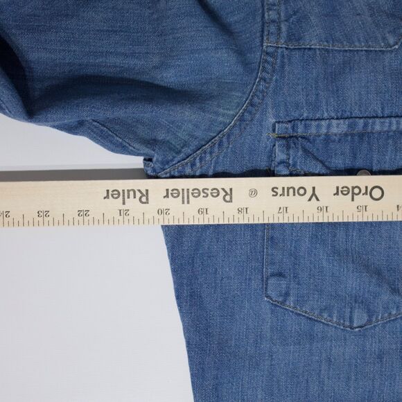 Vintage Sears Roebuck Western Wear Denim Pearl Snap Shirt Men Size S (14-14.5) - Picture 12 of 13